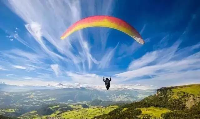 石牛寨空中项目“高空动力滑翔伞，高空欣赏百里丹霞